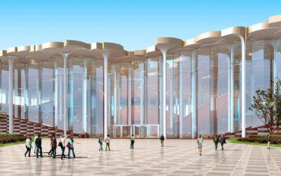 ¡El super vidrio de la Biblioteca del Centro Administrativo Municipal de Beijing fabricado por NorthGlass es perfecto!